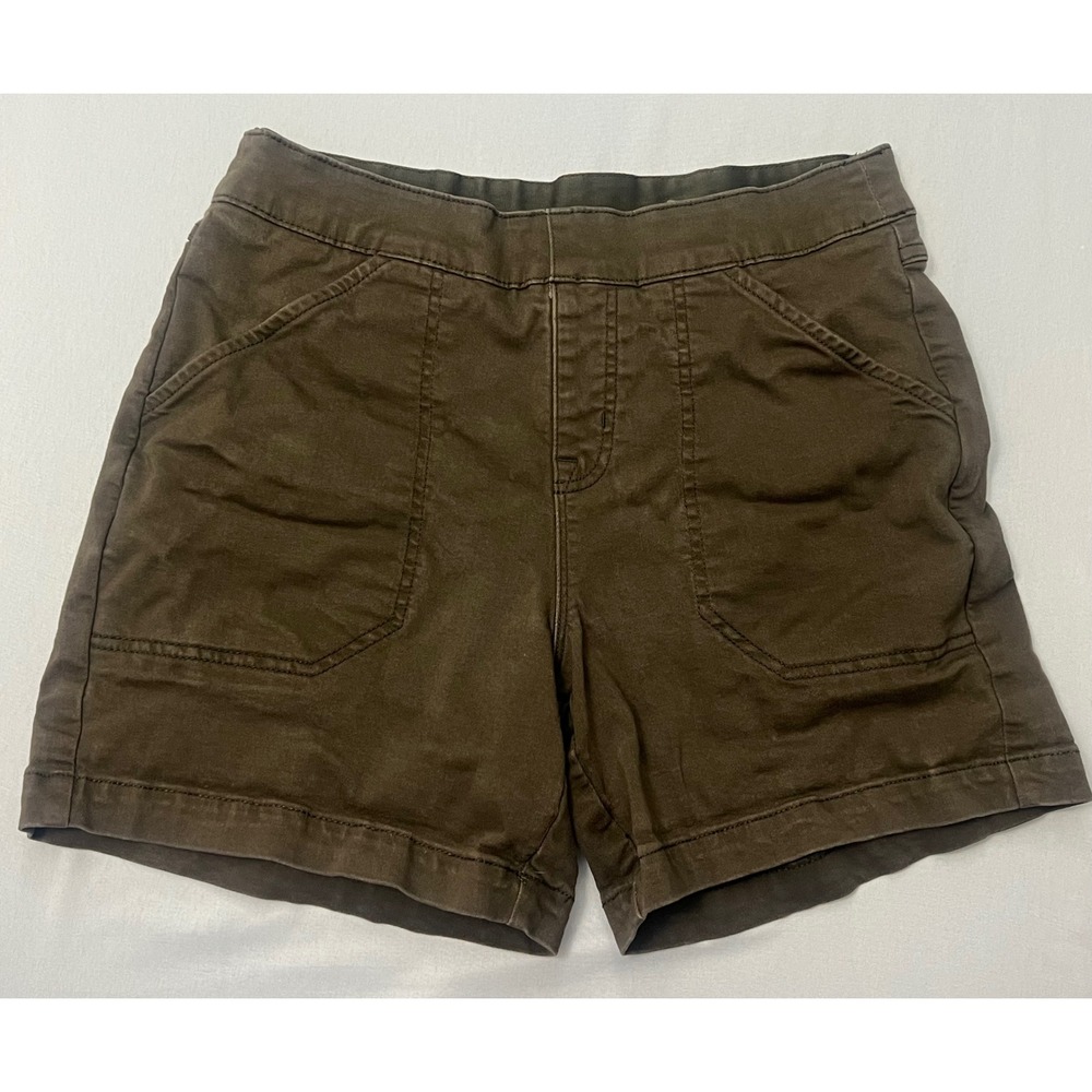 Nautica Jeans Women's Small Olive Green Pull On Stretch Casual Shorts Pockets